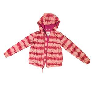 Kids Tie Die Hoodie Jacket Girl's Size 4/5 Cat & Jack Pink Lined Water Resistant
